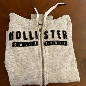 hollister white marble zip up hoodie